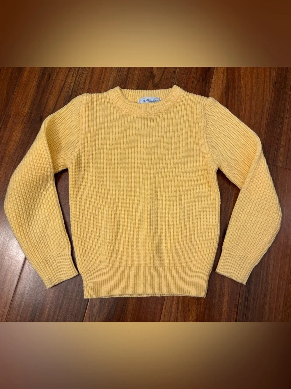 Osh Kosh B’Gosh vintage light yellow knit crewneck sweater